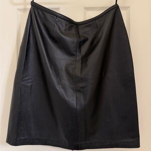 Vintage Mixit Women's Black Leather Skirt Size 12